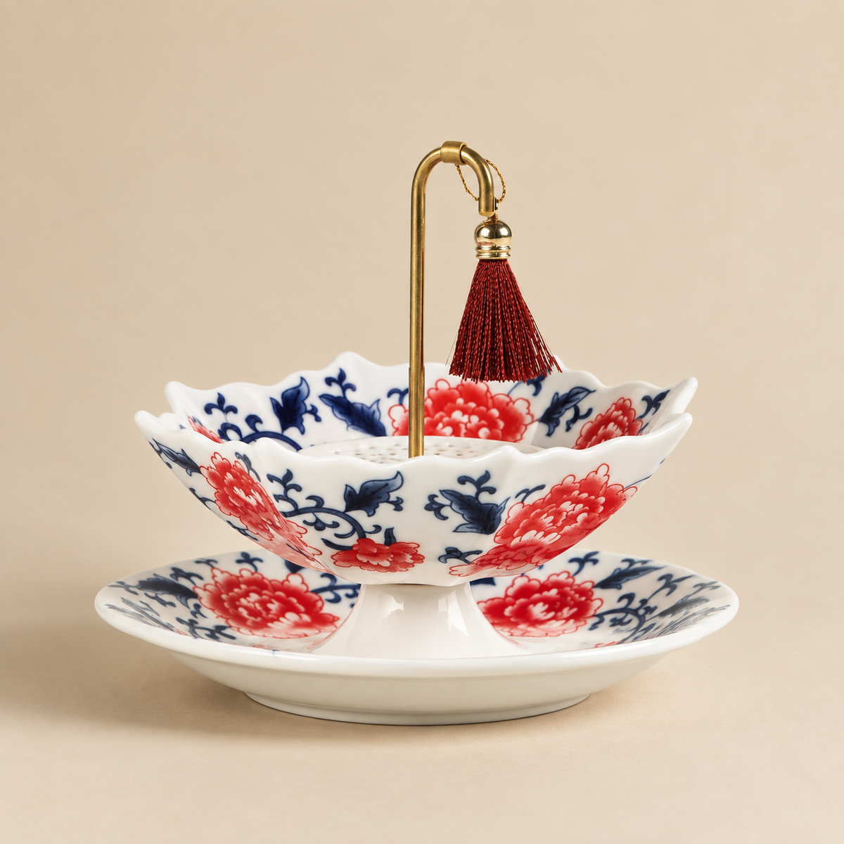 Ceramic Umbrella Tea Strainer Set