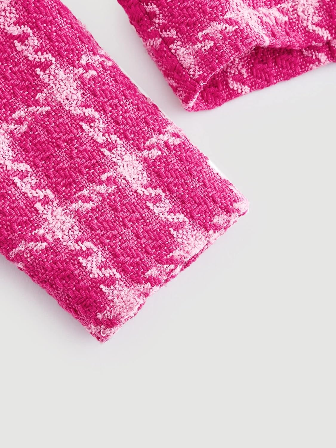 Pink Tweed Crop Jacket & Skirt Set