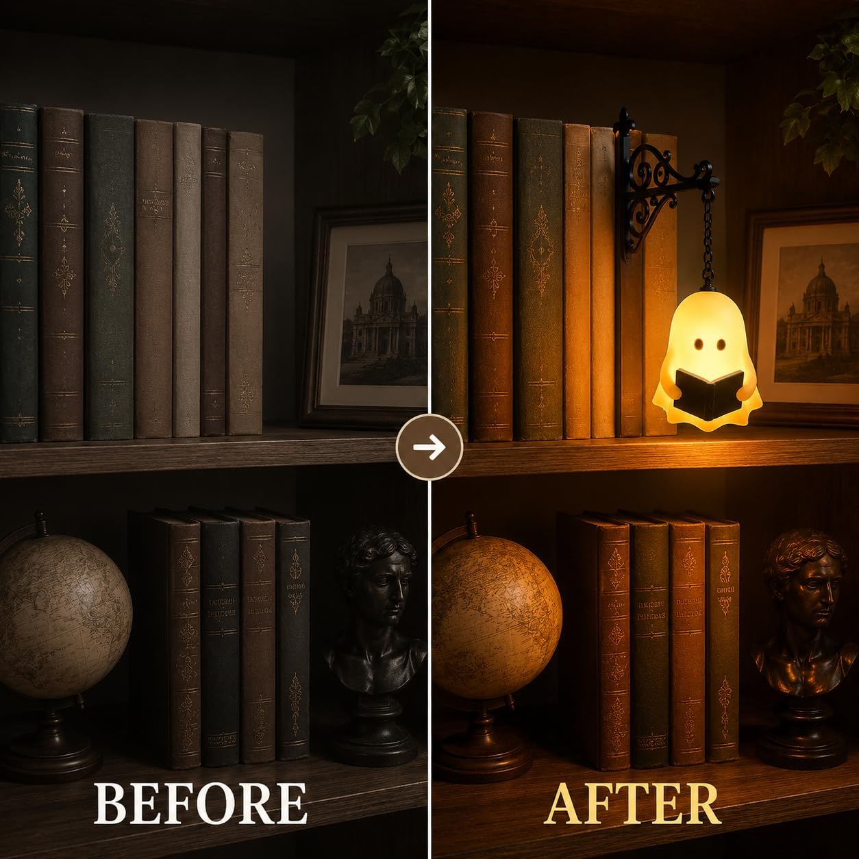 Little Ghost Book Lamp