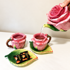 Blushing Rose Ceramic Tea Set