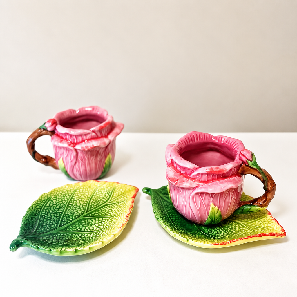 Blushing Rose Ceramic Tea Set