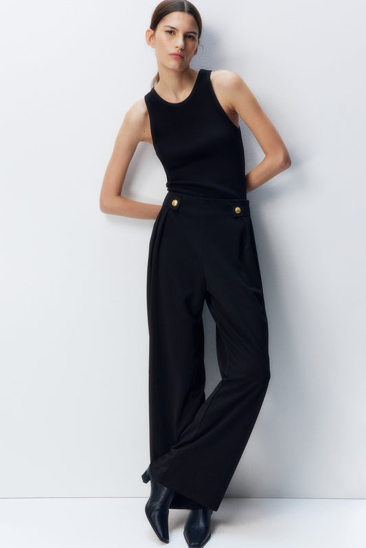 Black Jersey Trousers