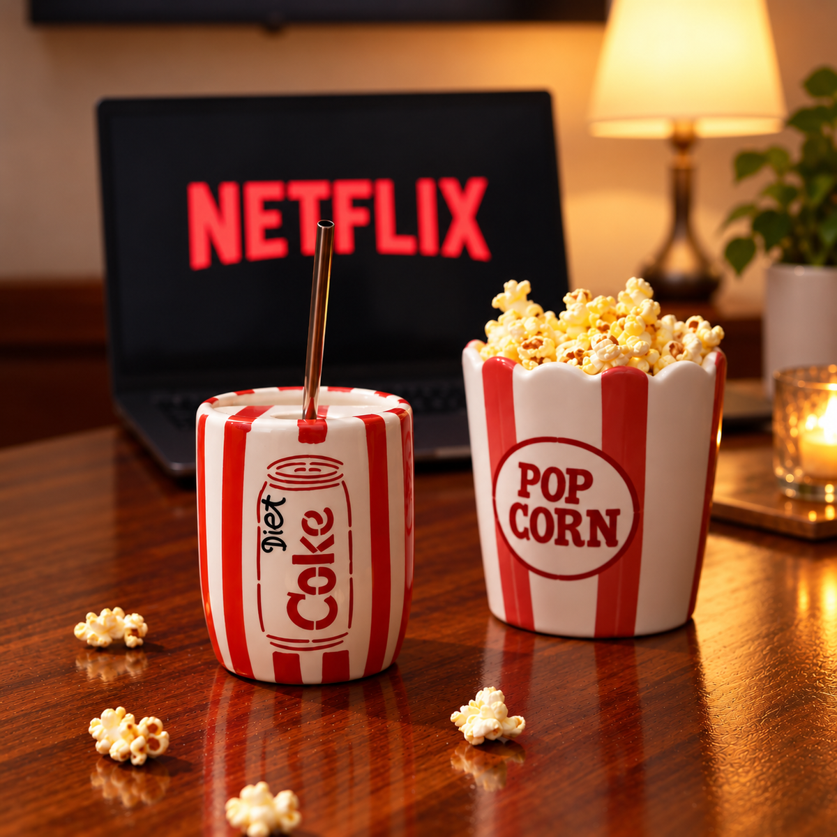Movie Night Ceramic Duo