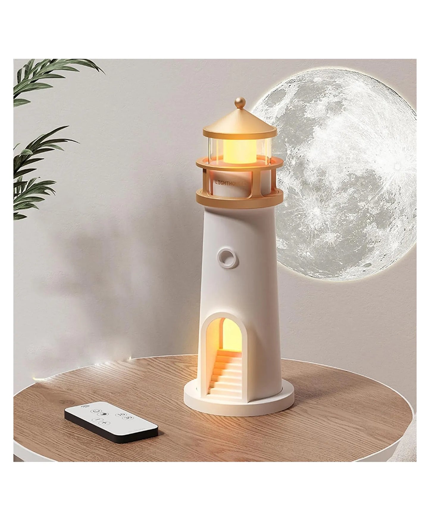 Moon Projection Lighthouse Lamp