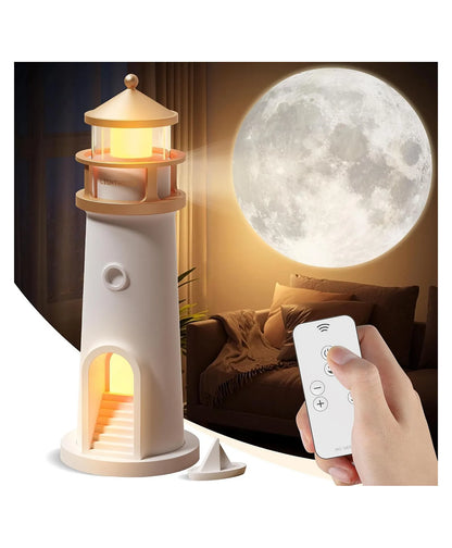 Moon Projection Lighthouse Lamp