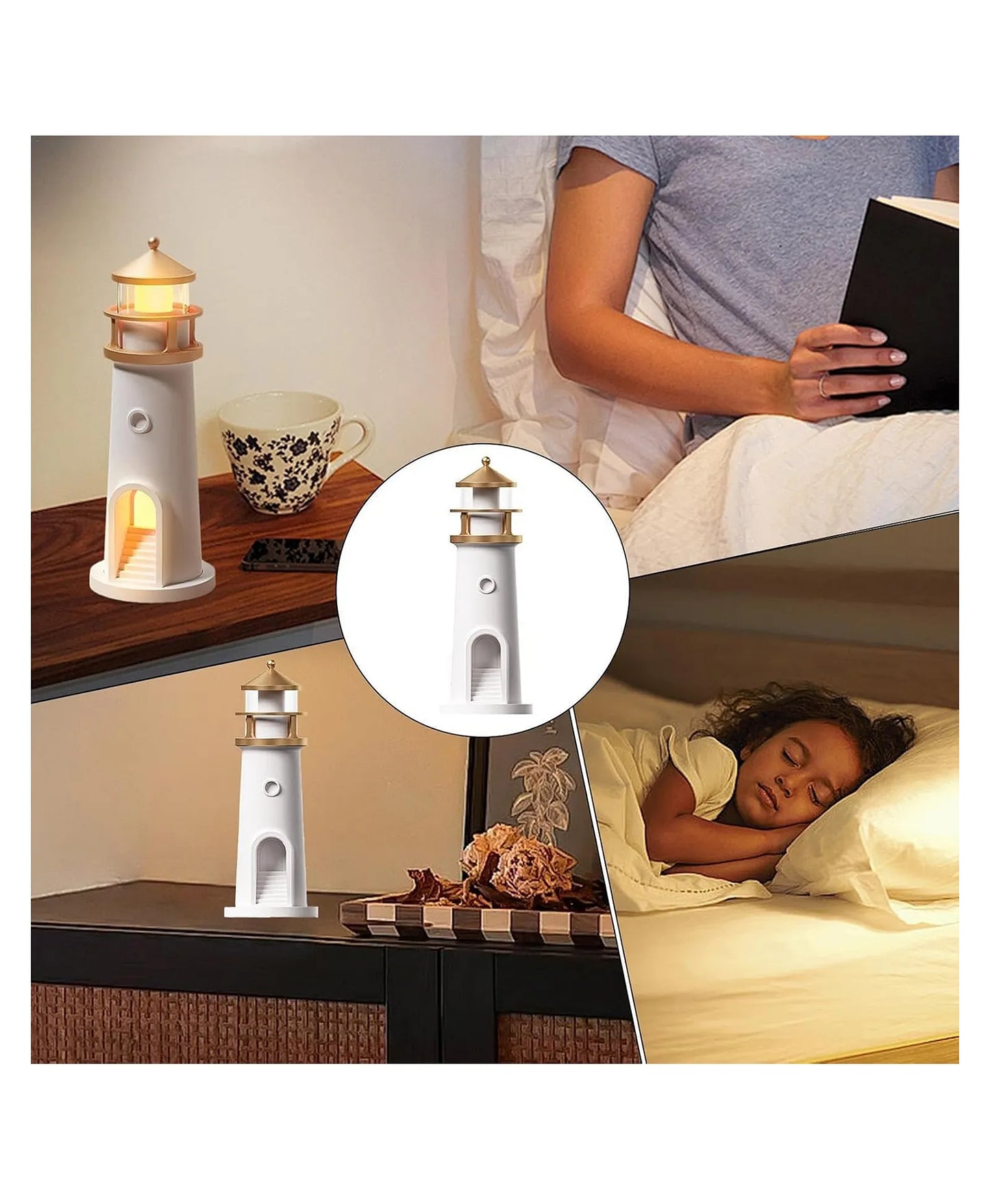 Moon Projection Lighthouse Lamp