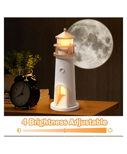 Moon Projection Lighthouse Lamp