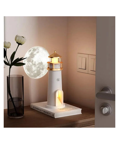 Moon Projection Lighthouse Lamp