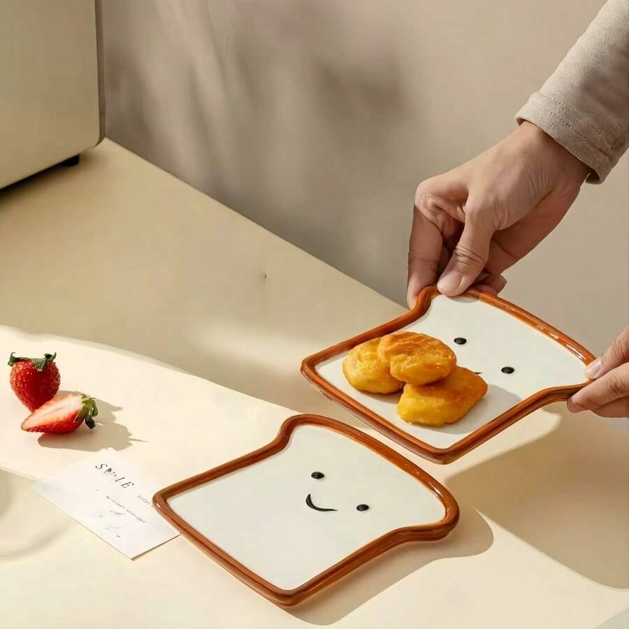 Toastie Ceramic Breakfast Plates Set