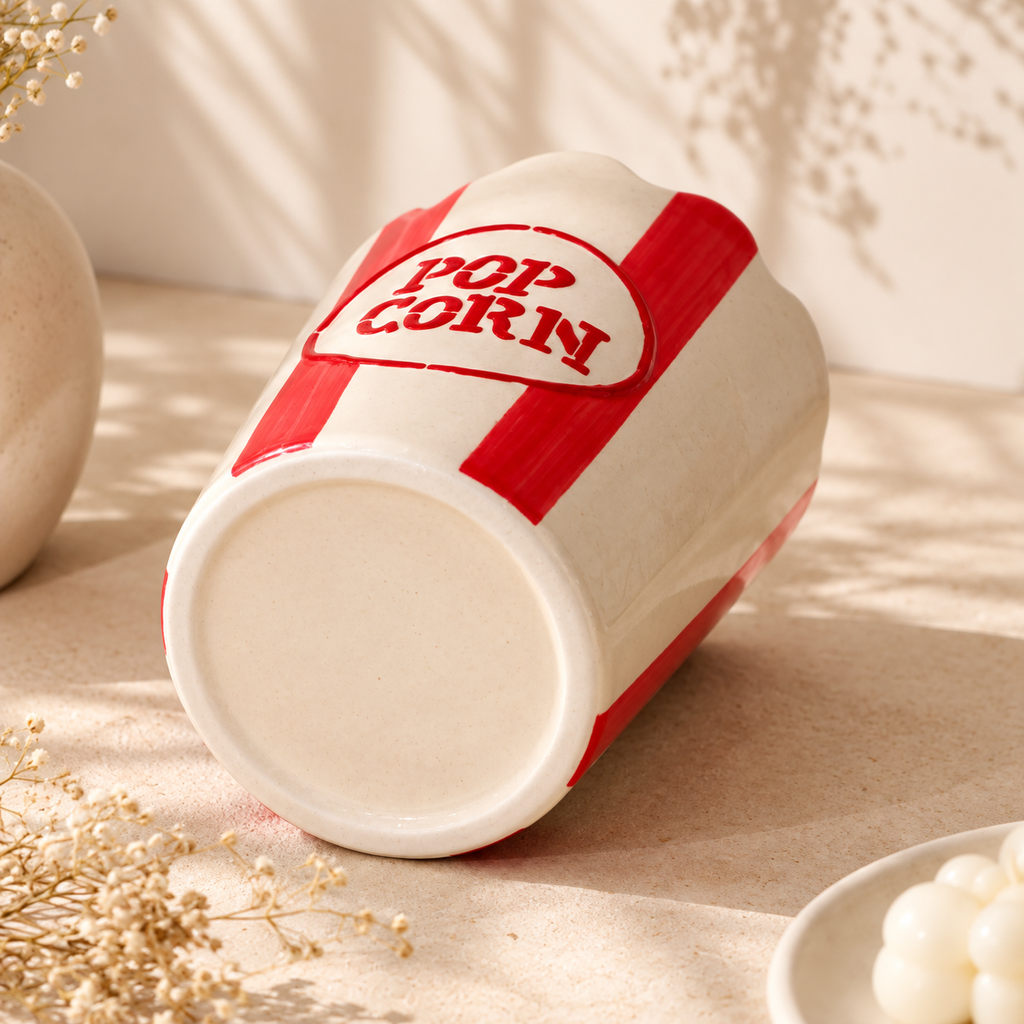 Retro Popcorn Ceramic Bucket