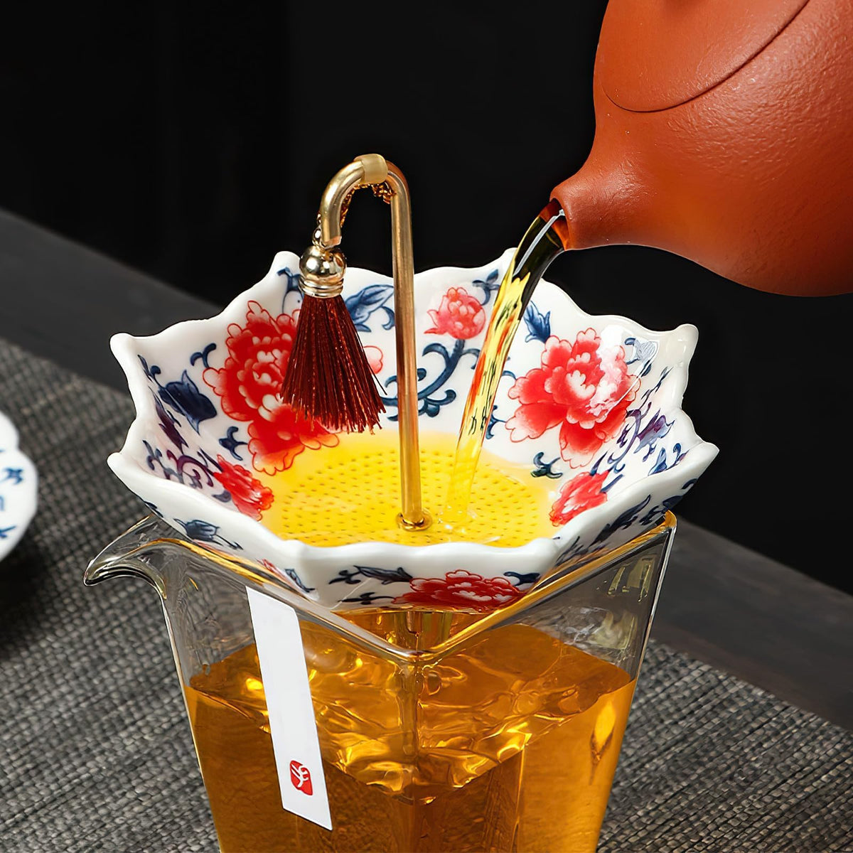 Ceramic Umbrella Tea Strainer Set