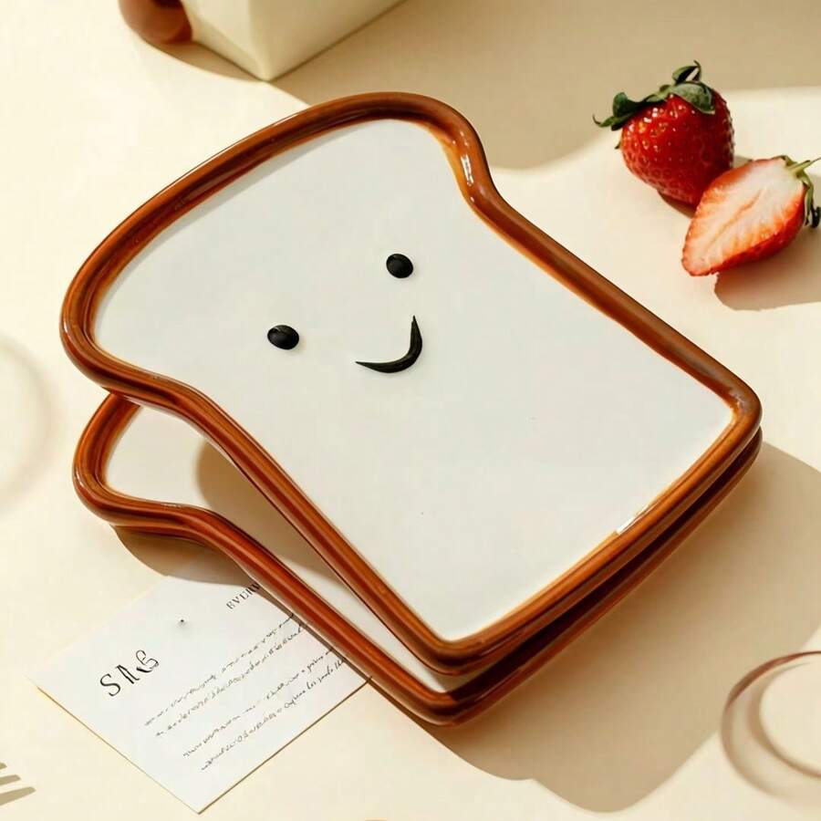 Toastie Ceramic Breakfast Plates Set