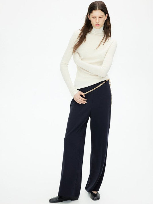 Anna Black Jersey Trousers