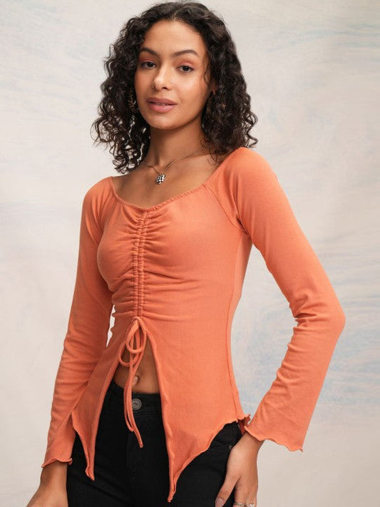 Off-Shoulder Twisted Bardot Top