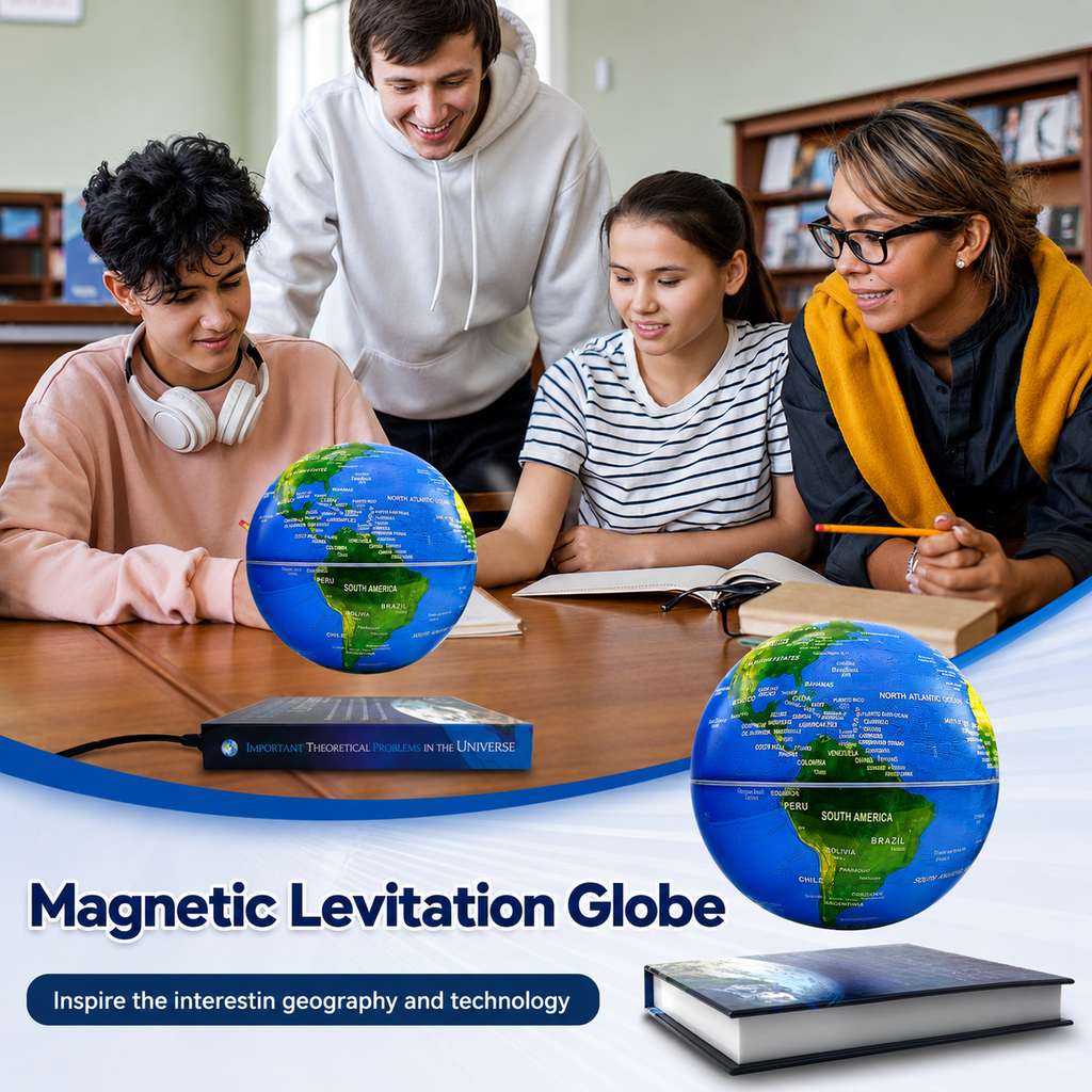 Magnetic Suspension Floating Globe with Book Base