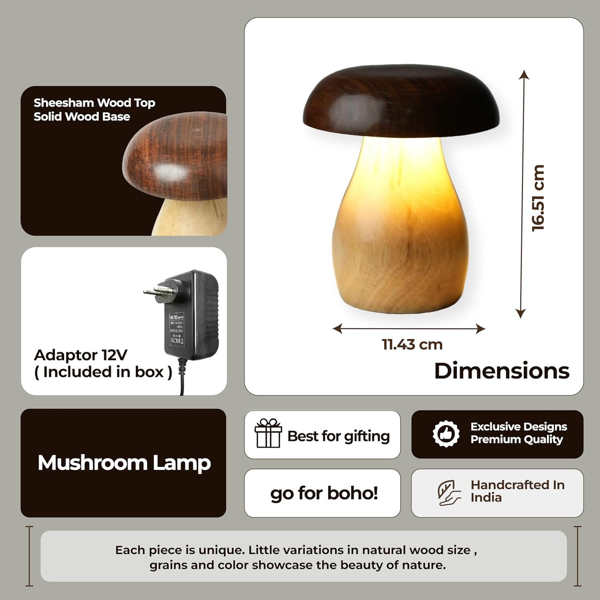 Mellow Mushroom Lamp