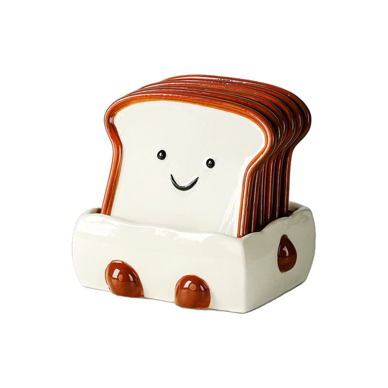 Toastie Ceramic Breakfast Plates Set