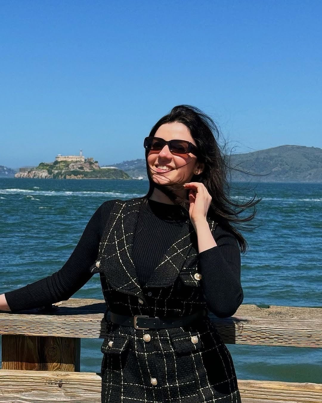 Aria Woolen Top And Tweed Dress Set