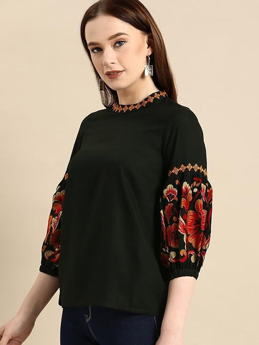 Mia Embroidered Fit Regular Top