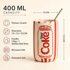 Diet Coke Sipper Ceramic Tumbler (500 ml)