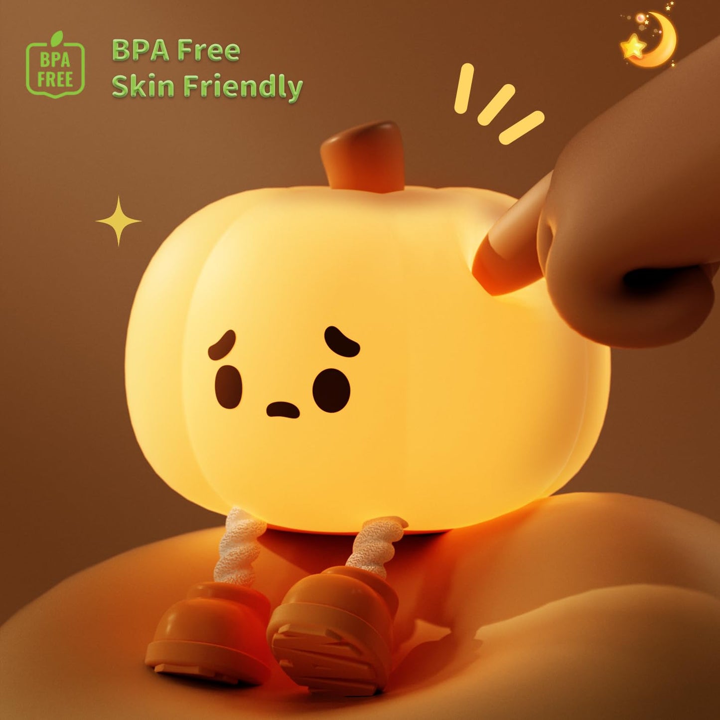Cute Pumpkin Rechargeable LED Night Light