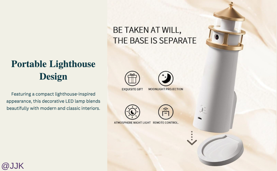 Moon Projection Lighthouse Lamp