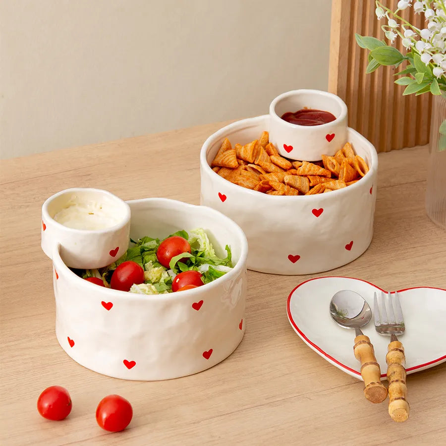 Dip & Dine Ceramic Snack Bowl