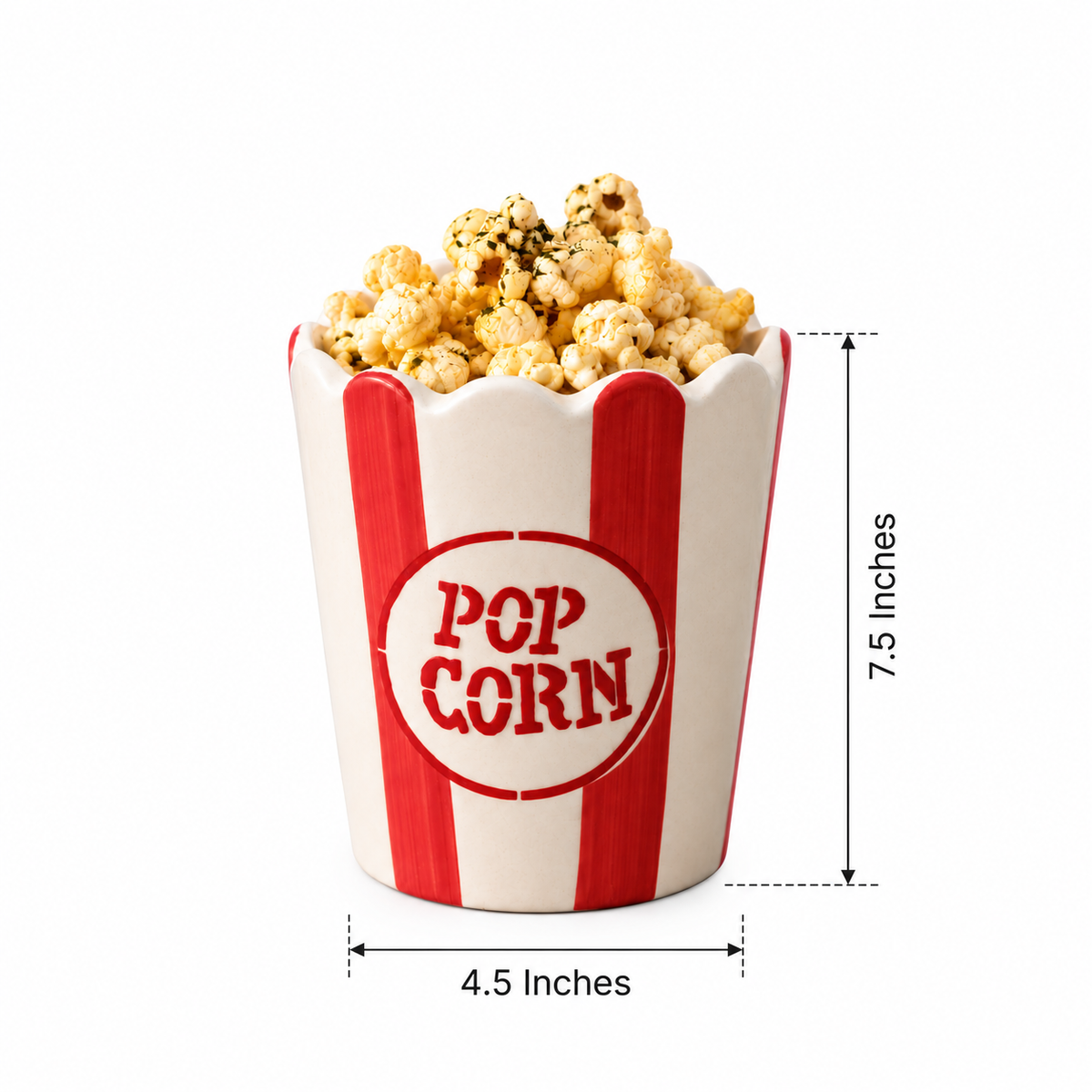 Retro Popcorn Ceramic Bucket