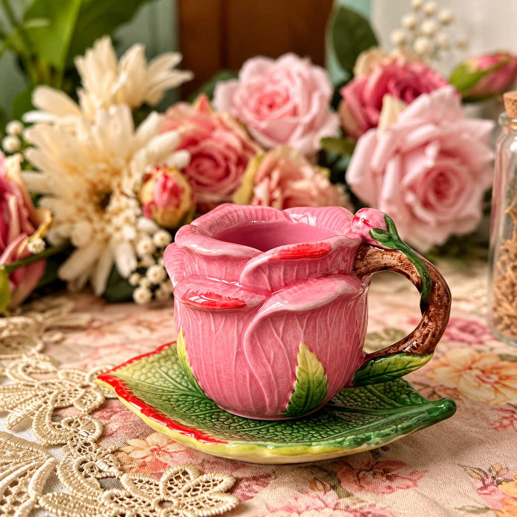 Blushing Rose Ceramic Tea Set