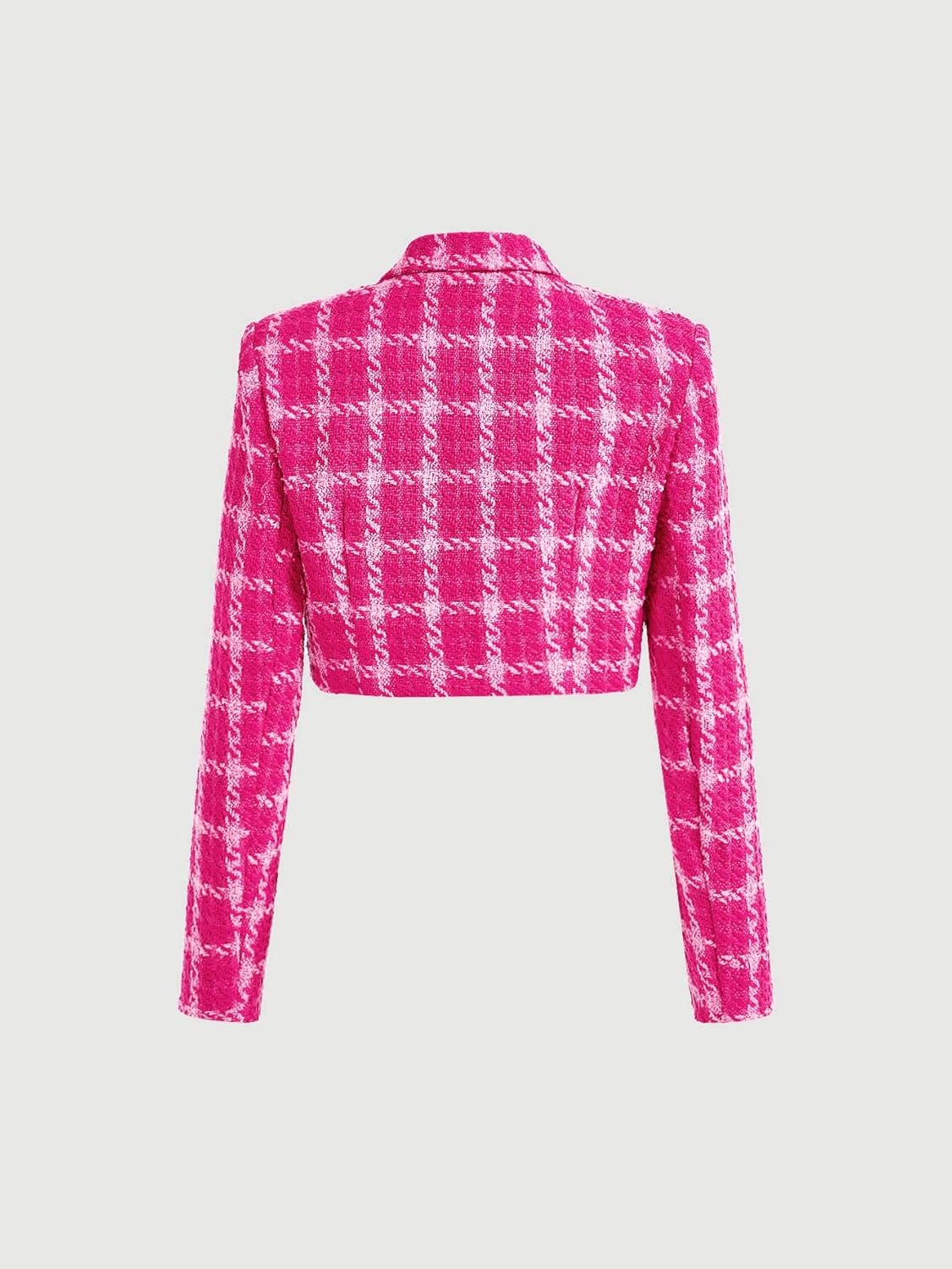 Pink Tweed Crop Jacket & Skirt Set