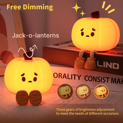 Cute Pumpkin Rechargeable LED Night Light