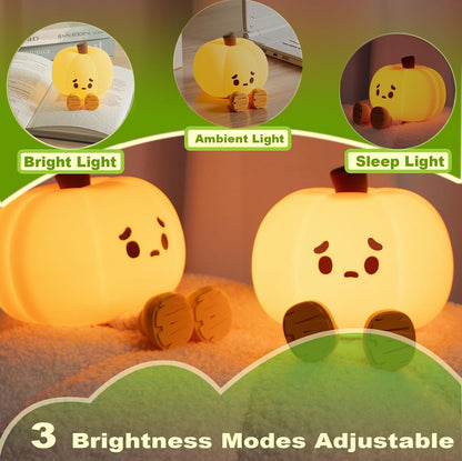 Cute Pumpkin Rechargeable LED Night Light