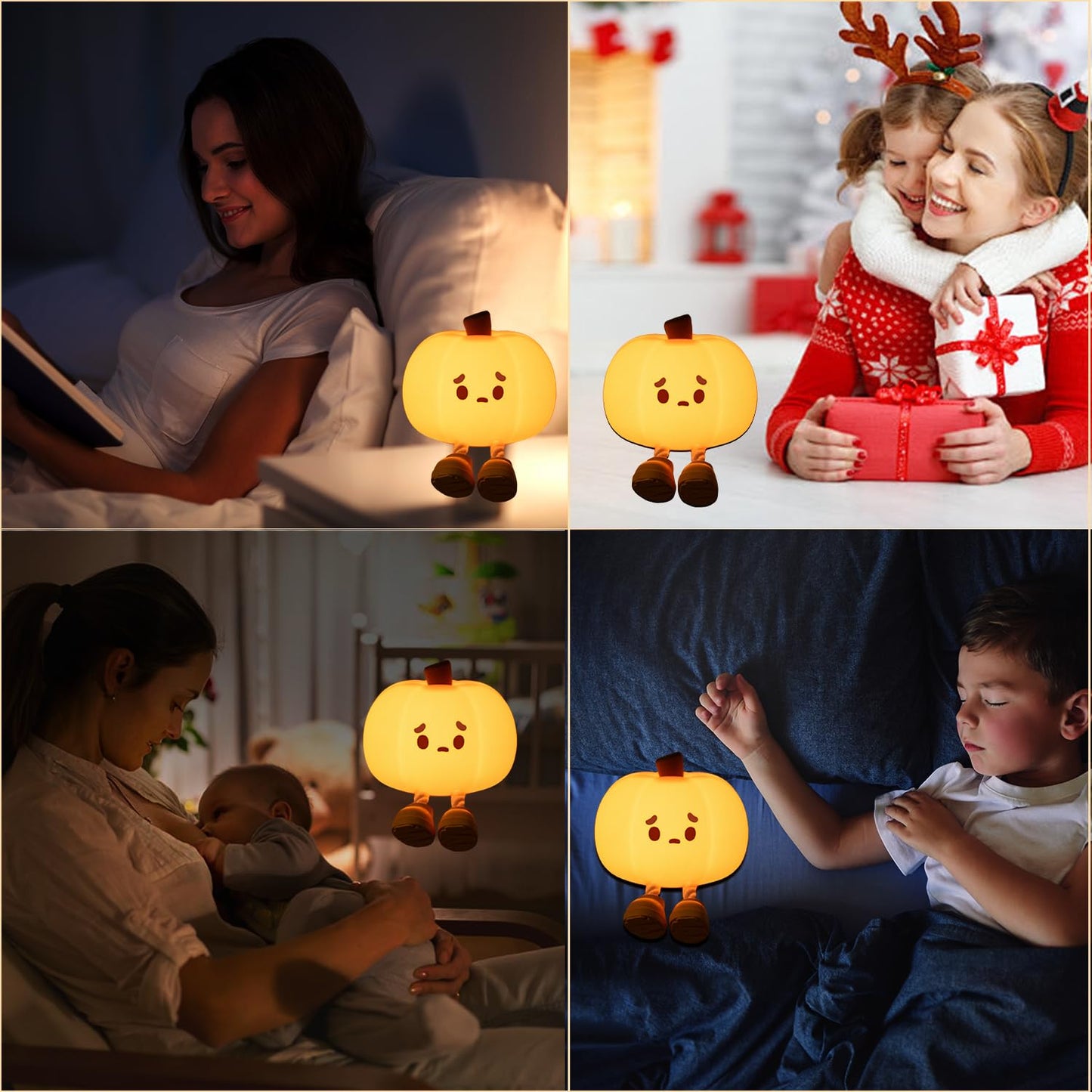 Cute Pumpkin Rechargeable LED Night Light