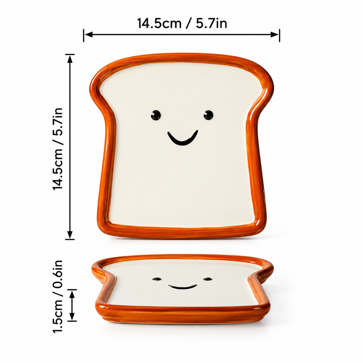 Toastie Ceramic Breakfast Plates Set