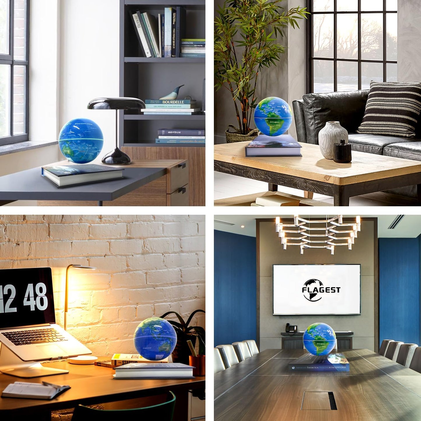 Magnetic Suspension Floating Globe with Book Base