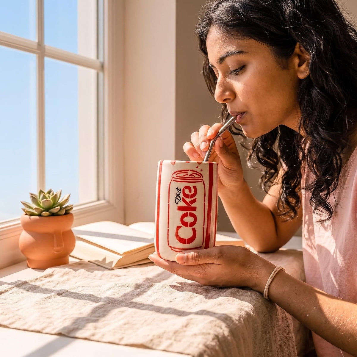 Diet Coke Sipper Ceramic Tumbler (500 ml)