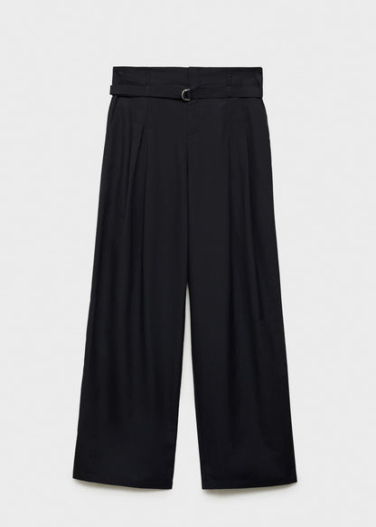 Wide Leg Pants With Belt