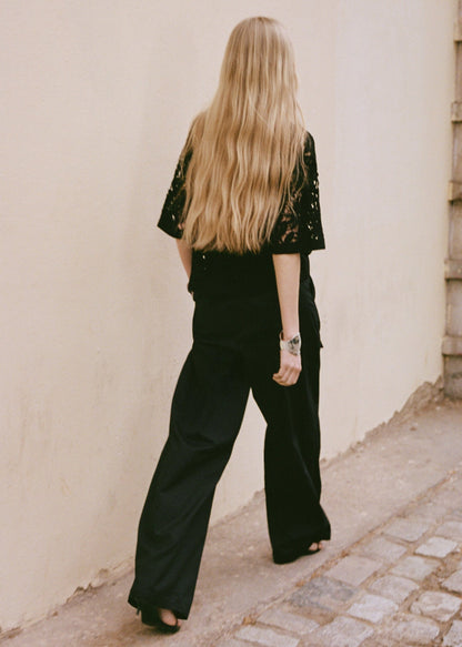 Wide Leg Pants With Belt