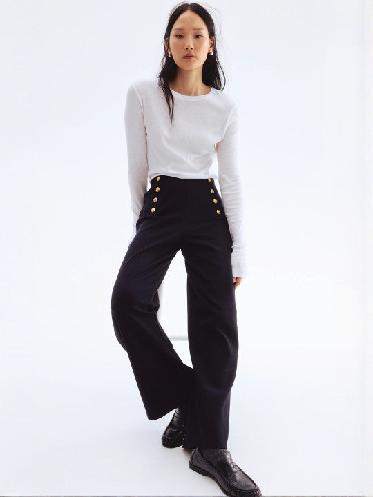 Button-Front Trousers