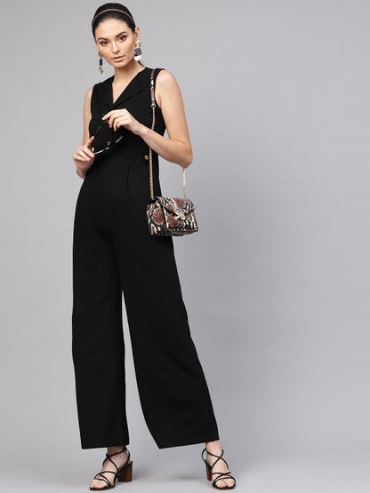 Black Seamless Jumpsuit