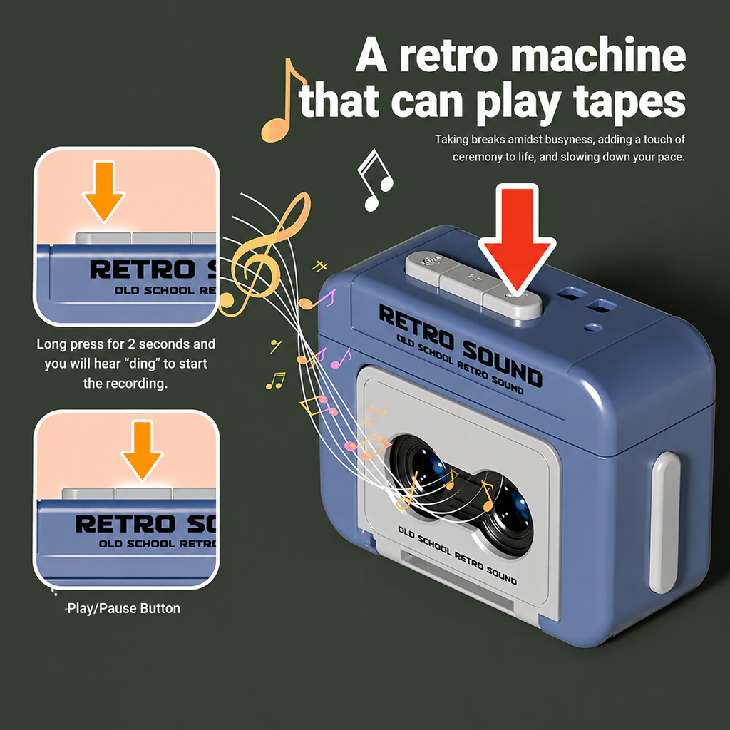 Retro Mini Keychain Audio Recorder | SET OF 2 |
