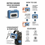 Retro Mini Keychain Audio Recorder | SET OF 2 |