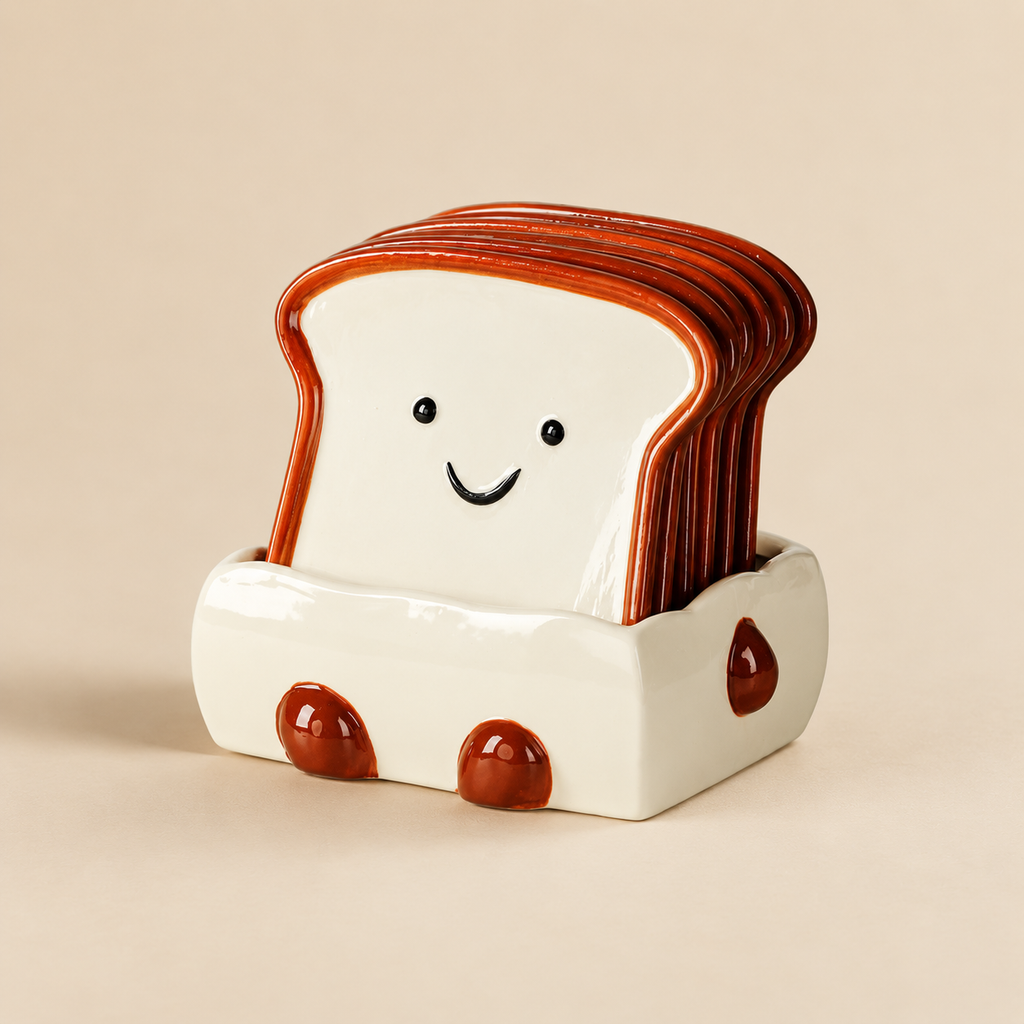 Toastie Ceramic Breakfast Plates Set