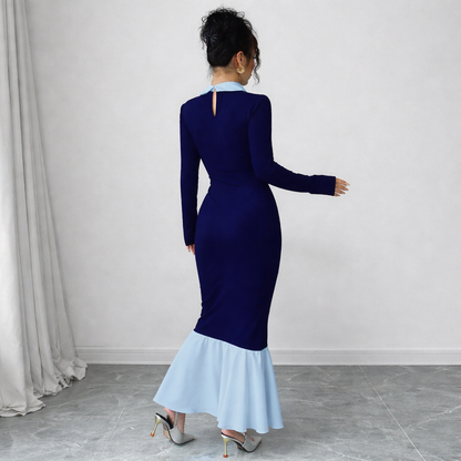 Poised Two-Tone Mermaid Dress