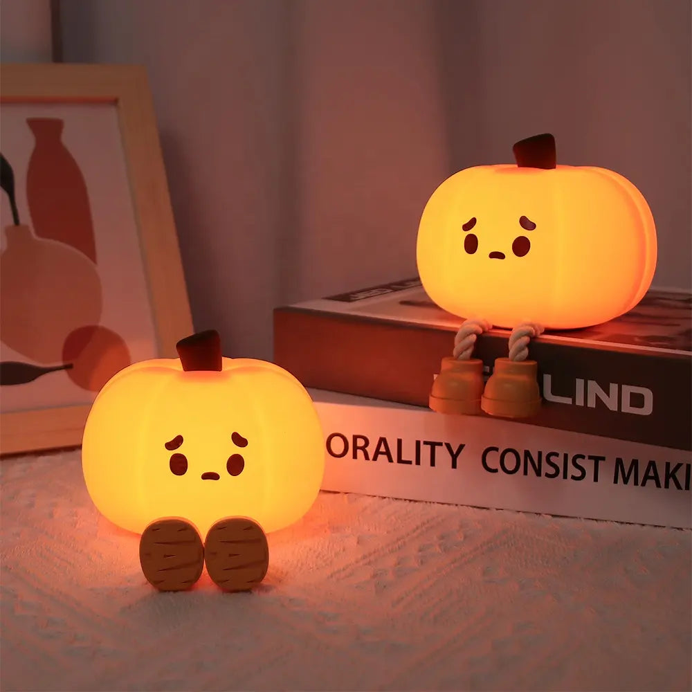 Cute Pumpkin Rechargeable LED Night Light
