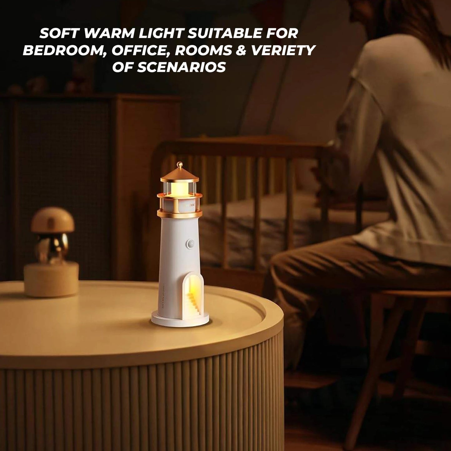 Moon Projection Lighthouse Lamp
