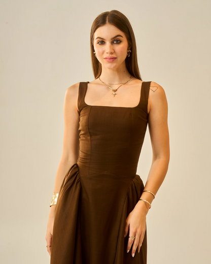 Moon Chestnut Dusk Dress