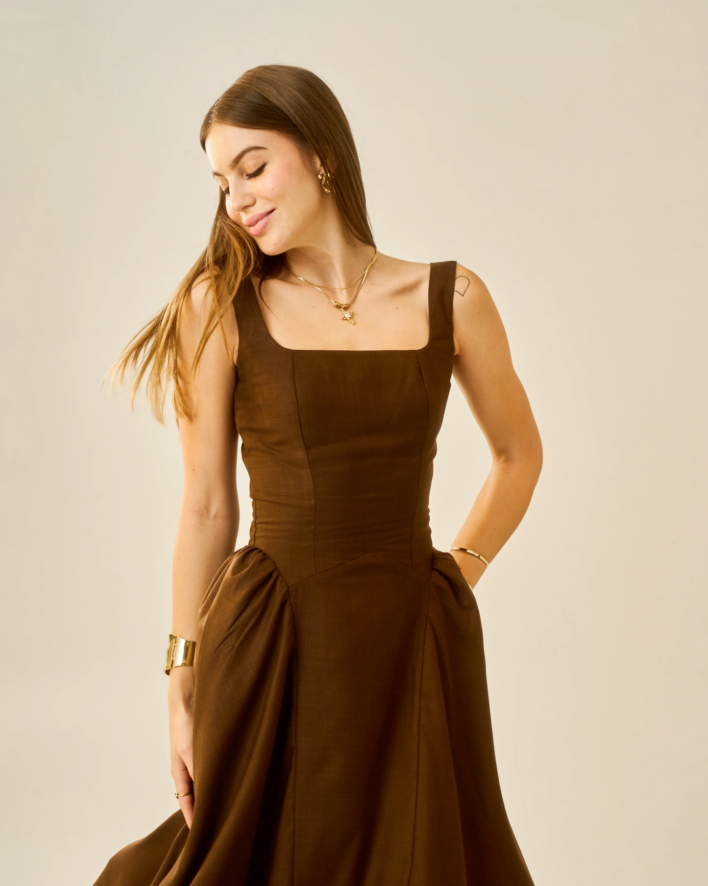 Moon Chestnut Dusk Dress