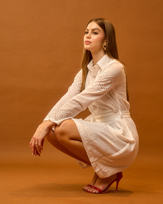 Moon Buttoned Down Dress