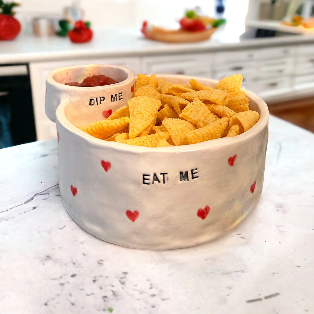 Dip & Dine Ceramic Snack Bowl